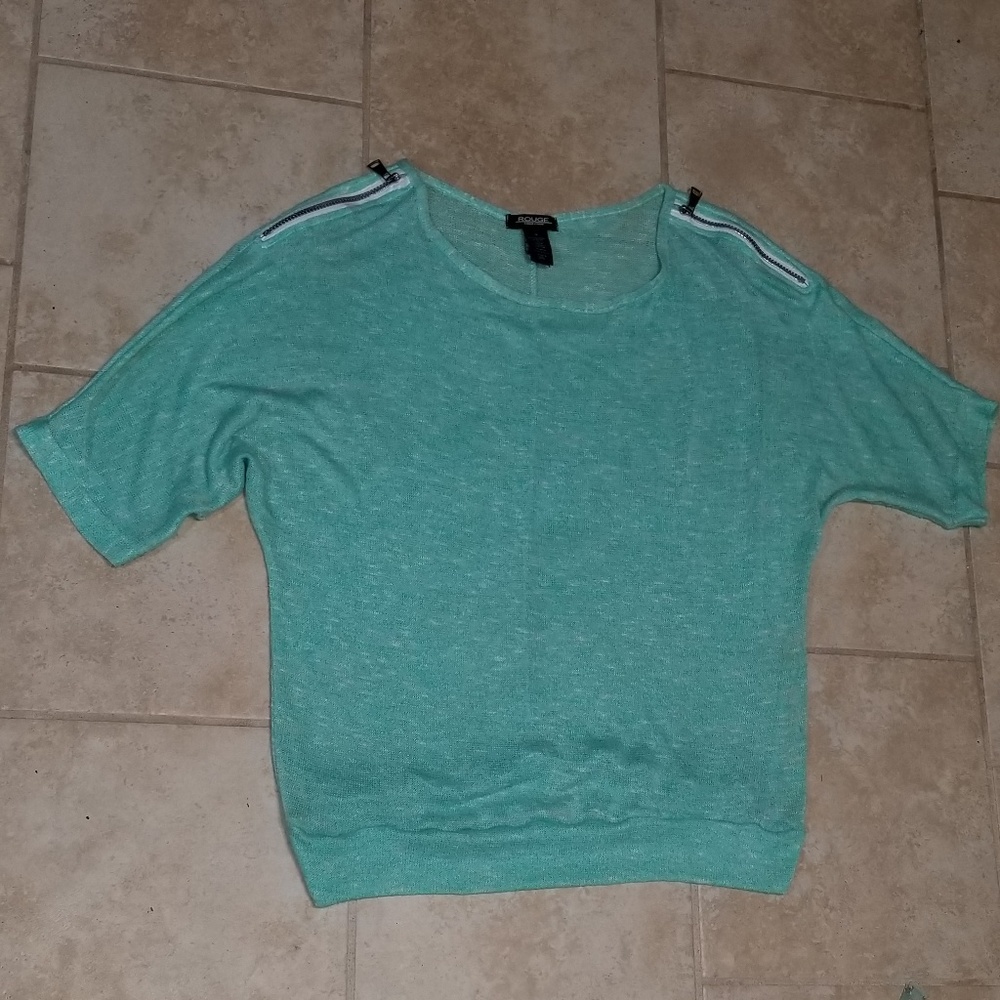 Spring Mint Teal Ladies 1X adorable top